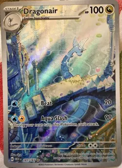 Pokemon TCG Dragonair 181/165 Illustration Rare Full Art Holo SV 151 English - Image 1