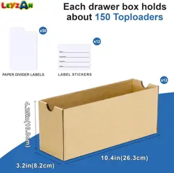 Card Storage Box for Toploader, 12 • 600 Count Cardboard Trading Organizer Box - Image 2