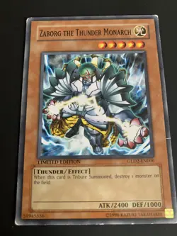 Zaborg the Thunder Monarch GLD2-EN006 Yu-Gi-Oh Card Limited Edition MP - Image 1