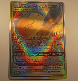 Pokemon Eevee & Snorlax GX TAG TEAM Promo Holo SM169 SM HP 270 English Basic - Image 1