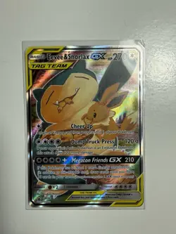 Eevee & Snorlax GX SM169 TAG TEAM Promo Holo 270HP English 2019 - Image 2