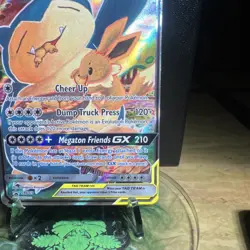 Pokemon Eevee & Snorlax GX TAG TEAM Full Art Promo Holo SM169 270HP English - Image 3