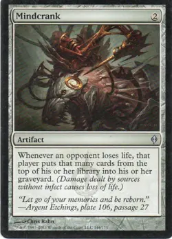 MTG: New Phyrexia: Mindcrank: Lightly Played Condition - Image 1