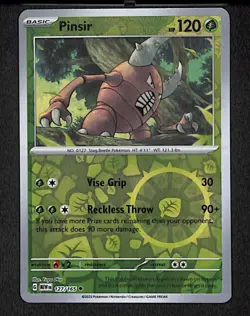 Pinsir 127 Uncommon Pokemon 151 165 Reverse Holo 2023 - Image 1