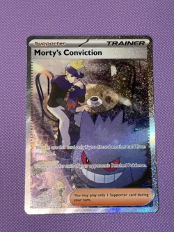 Pokemon TCG SV05 Morty's Conviction 201/162 UR Full Art Holo English - Image 1