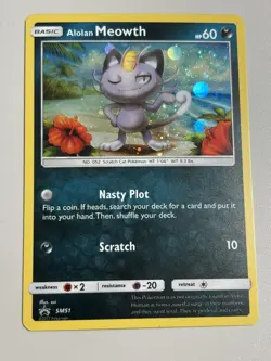 Pokemon Alolan Meowth - Cosmos Holo Promo SM Promos SM51 - Image 1