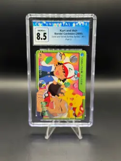 2000 Pokemon Bandai Carddass Anime Series Kurt and Ash #91 CGC 8.5 - Image 1