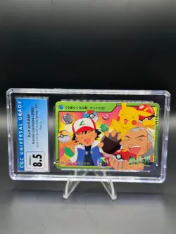 2000 Pokemon Bandai Carddass Anime Series Kurt and Ash #91 CGC 8.5 - Image 3