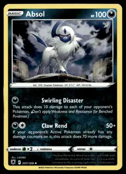 Absol - (Cosmos Holo) Rare 097/189 Pokemon TCG - Image 1