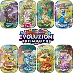 Pokemon Mini Tin Evoluzioni Prismatiche ITA SEALED Umbreon Sylveon Espeon ✅ - Image 1