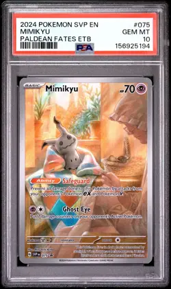 Pokemon SVP En SV Black Star Promo Mimikyu 075 PSA 10 NEW CERT! GEM MINT - Image 1