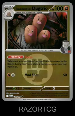 TEAM ROCKETS DUGTRIO ENERGY PATTERN 101/217 ASCENDED HEROES POKEMON REVERSENM - Image 1