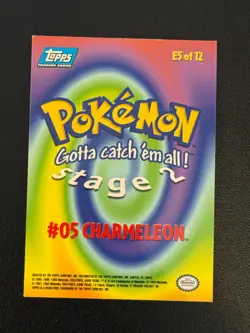 Charmeleon 05 E5 of 12 HOLO Pokemon Topps - Image 2