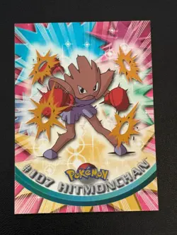 Hitmonchan 107 HOLO Pokemon Topps Blue Logo - Image 1