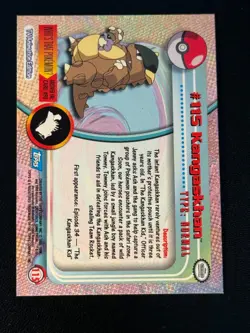 Kangaskhan 115 HOLO Pokemon Topps Blue Logo - Image 2