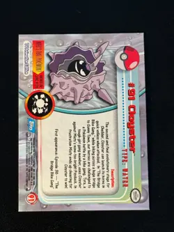 Cloyster 91 HOLO Pokemon Topps Blue Logo - Image 2