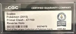 2015 Pokemon CGC WORLD RECORD 1/1 Sealeo 47/160 XY Primal Clash Reverse Holo EN - Image 4