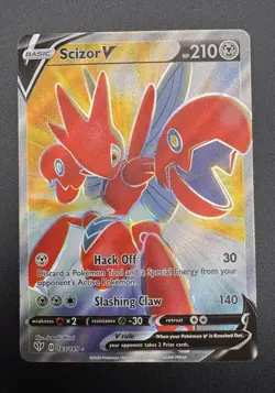 Scizor V Full Art Darkness Ablaze 183/189 Ultra Rare Pokemon - Image 3