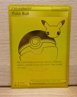 Pokemon Poke Ball SWSH146 Gold Celebrations Card Anniversary Edition NM - Image 1