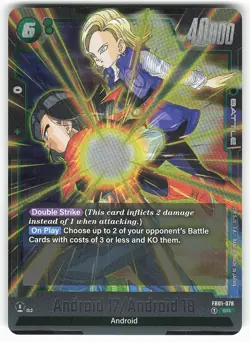Android 17 / Android 18 FB01-078 SR Dragon Ball Super Card - Image 2
