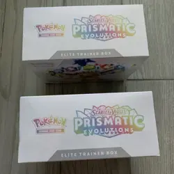 Pokemon Prismatic Evolutions Elite Trainer Boxes ETB Factory Sealed Set Of 2 - Image 2