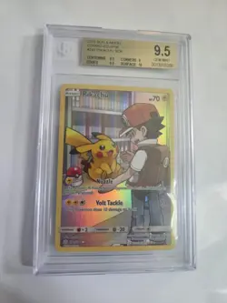 2019 Pokemon Sun and Moon Cosmic Eclipse #241 Pikachu SCR BGS 9.5 - Image 1