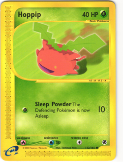 Hoppip Common Pokemon TCG Expedition Base Set 112/165 LP - Image 1