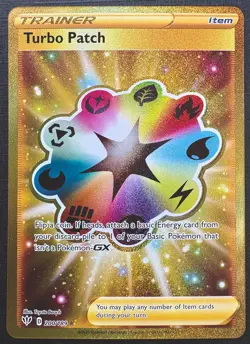 2020 Pokemon - Turbo Patch 200/189 - SECRET RARE HOLO - Darkness Ablaze -English - Image 1