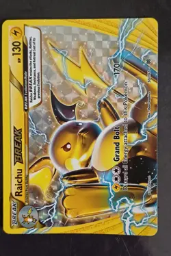 2015 Pokemon XY BREAKthrough 50/162 Raichu BREAK NM - Image 1