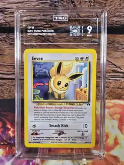 Eevee - 38/75 Neo Doscovery - Pokemon TCG WOTC - TAG 9 MINT - Image 1