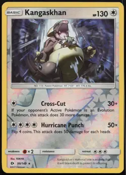 Kangaskhan 99/149 Holo Holo Rare SM Base Set Pokemon Reverse Holo Near Mint - Image 1