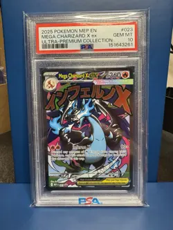 2025 Pokemon Mega Charizard X Black Star Promo Ultra Premium PSA 10 - Image 1
