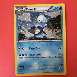Pokemon TCG Dewott Promo Holo McDonald's 2012 Stage 1 HP 90 English 5/12 - Image 1