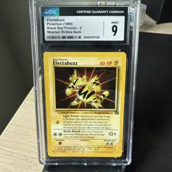 ✨ CGC 9 MINT ✨ 1999 WB First Movie Pokemon Card Electabuzz Black Star Promo #2 - Image 1