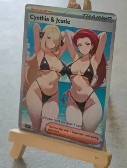 Cynthia & Jessie Pokemon Trainer Full Art Sexy Waifu doujin ACG Art Card - Image 2
