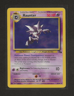 Pokemon Card - Haunter - Fossil - 21/62 - Rare Non-Holo - LP - 1999 - Image 1