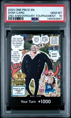 2024 One Piece Promos Don!! Card 2nd Anniversary Tournament PSA 10 - Image 1