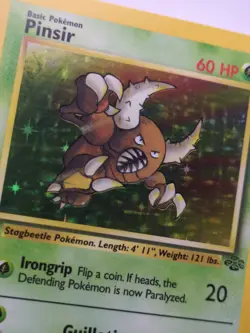 Pokemon TCG Pinsir Jungle 9/64 Holo Rare 60 HP English Unlimited Edition - Image 3