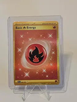 Pokemon TCG Fire Energy Gold Secret Rare 167/147 NM - Image 1