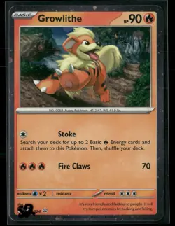 Pokemon - Growlithe SVP 024 Cosmos Holo With LP SWIRL - Image 1