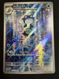 Pokemon TCG Poliwhirl 176/165 SV 151 Illustration Rare Full Art Holo Eng 2023 - Image 1
