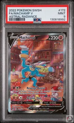 Machamp V 172/189 Astral Radiance Pokemon PSA 9 - Image 1