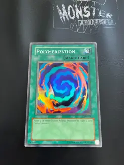 YUGIOH POLYMERIZATION SUPER RARE LOB-059 PLAYED - Image 1