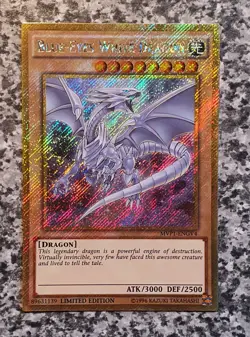 Yugioh Blue Eyes White Dragon MVP1-ENGV4 Limited Edition Gold Secret Rare NM - Image 1