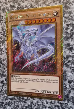 Yugioh Blue Eyes White Dragon MVP1-ENGV4 Limited Edition Gold Secret Rare NM - Image 3