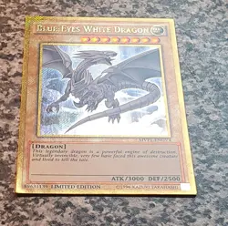 Yugioh Blue Eyes White Dragon MVP1-ENGV4 Limited Edition Gold Secret Rare NM - Image 4