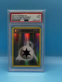Pokemon TCG DOUBLE COLORLESS ENERGY 090/108 Reverse Holo XY Evolutions PSA 9 - Image 1