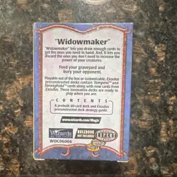 Wizards of the Coast Magic Exodus Widowmaker 60-Card Precon Expert Deck 1998 - Image 2