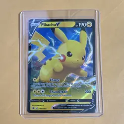 Pokemon Pikachu V Promo Holo SWSH061 Sword & Shield Basic 190 HP Card - Image 1