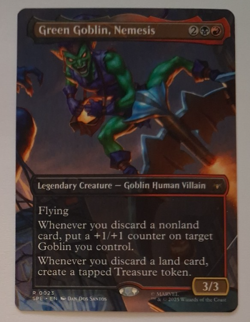 Green Goblin Nemesis Borderless NM Marvel Spiderman MTG MAGIC THE GATHERING - Image 1